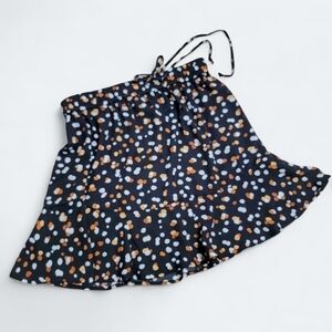 Mi Ami Black and tan dot print full skirt with tie Size Medium
